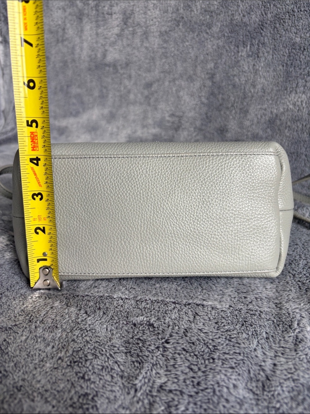 Rebecca Minkoff Micro Moto Leather Satchel in Dove Grey EUC - Picture 6 of 6